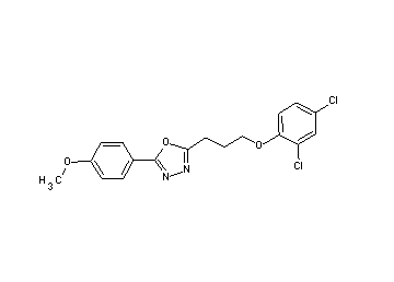 2-[3-(2,4-dichlorophenoxy)propyl]-5-(4-methoxyphenyl)-1,3,4-oxadiazole - Click Image to Close