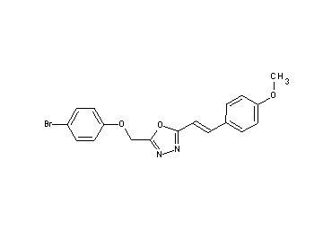 2-[(4-bromophenoxy)methyl]-5-[2-(4-methoxyphenyl)vinyl]-1,3,4-oxadiazole