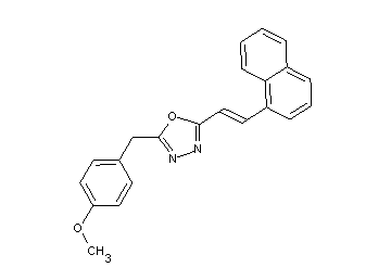 2-(4-methoxybenzyl)-5-[2-(1-naphthyl)vinyl]-1,3,4-oxadiazole - Click Image to Close