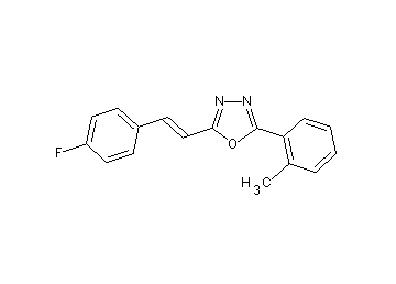 2-[2-(4-fluorophenyl)vinyl]-5-(2-methylphenyl)-1,3,4-oxadiazole