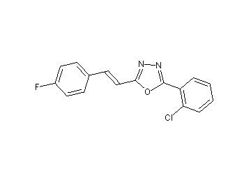 2-(2-chlorophenyl)-5-[2-(4-fluorophenyl)vinyl]-1,3,4-oxadiazole