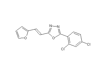 2-(2,4-dichlorophenyl)-5-[2-(2-furyl)vinyl]-1,3,4-oxadiazole