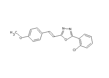 2-(2-chlorophenyl)-5-[2-(4-methoxyphenyl)vinyl]-1,3,4-oxadiazole