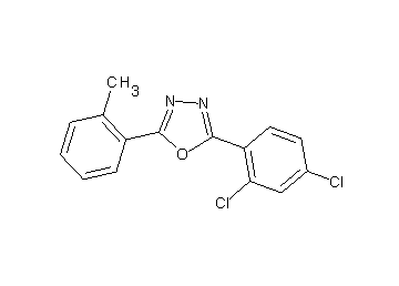 2-(2,4-dichlorophenyl)-5-(2-methylphenyl)-1,3,4-oxadiazole - Click Image to Close