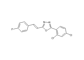 2-(2,4-dichlorophenyl)-5-[2-(4-fluorophenyl)vinyl]-1,3,4-oxadiazole - Click Image to Close