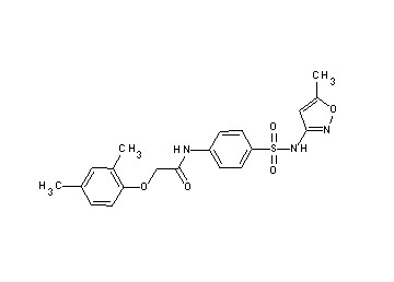 2-(2,4-dimethylphenoxy)-N-(4-{[(5-methyl-3-isoxazolyl)amino]sulfonyl}phenyl)acetamide