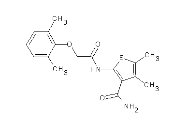 2-{[(2,6-dimethylphenoxy)acetyl]amino}-4,5-dimethyl-3-thiophenecarboxamide - Click Image to Close
