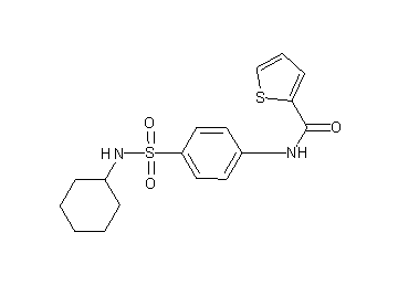 N-{4-[(cyclohexylamino)sulfonyl]phenyl}-2-thiophenecarboxamide - Click Image to Close