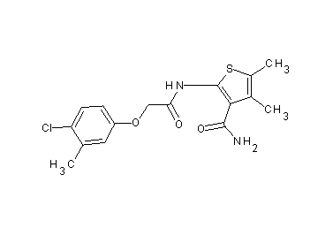 2-{[(4-chloro-3-methylphenoxy)acetyl]amino}-4,5-dimethyl-3-thiophenecarboxamide