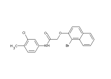 2-[(1-bromo-2-naphthyl)oxy]-N-(3-chloro-4-methylphenyl)acetamide - Click Image to Close