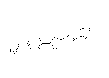2-(4-methoxyphenyl)-5-[2-(2-thienyl)vinyl]-1,3,4-oxadiazole
