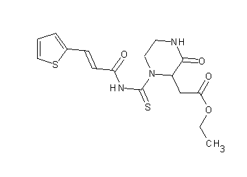 ethyl [3-oxo-1-({[3-(2-thienyl)acryloyl]amino}carbonothioyl)-2-piperazinyl]acetate