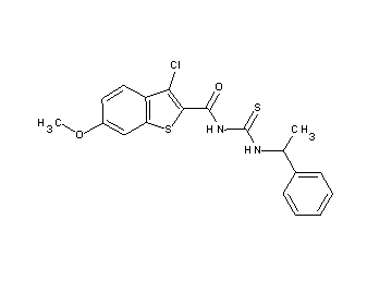 3-chloro-6-methoxy-N-{[(1-phenylethyl)amino]carbonothioyl}-1-benzothiophene-2-carboxamide
