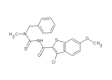 N-{[benzyl(methyl)amino]carbonothioyl}-3-chloro-6-methoxy-1-benzothiophene-2-carboxamide
