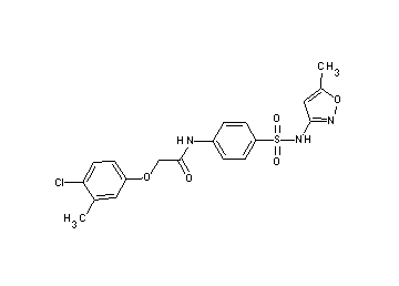 2-(4-chloro-3-methylphenoxy)-N-(4-{[(5-methyl-3-isoxazolyl)amino]sulfonyl}phenyl)acetamide - Click Image to Close