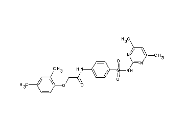 2-(2,4-dimethylphenoxy)-N-(4-{[(4,6-dimethyl-2-pyrimidinyl)amino]sulfonyl}phenyl)acetamide - Click Image to Close