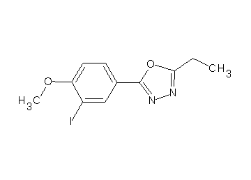 2-ethyl-5-(3-iodo-4-methoxyphenyl)-1,3,4-oxadiazole