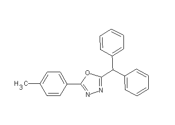 2-(diphenylmethyl)-5-(4-methylphenyl)-1,3,4-oxadiazole - Click Image to Close