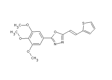 2-[2-(2-thienyl)vinyl]-5-(3,4,5-trimethoxyphenyl)-1,3,4-oxadiazole