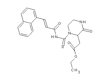 ethyl [1-({[3-(1-naphthyl)acryloyl]amino}carbonothioyl)-3-oxo-2-piperazinyl]acetate