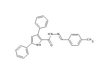 N'-(4-methylbenzylidene)-3,5-diphenyl-1H-pyrrole-2-carbohydrazide - Click Image to Close