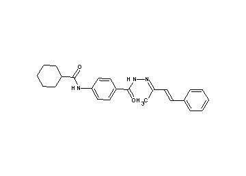 N-(4-{[2-(1-methyl-3-phenyl-2-propen-1-ylidene)hydrazino]carbonyl}phenyl)cyclohexanecarboxamide