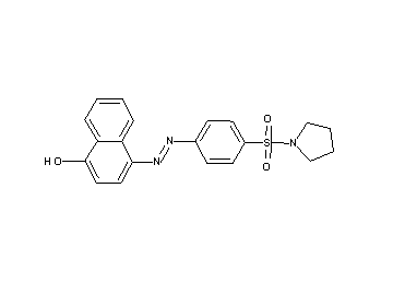 4-{[4-(1-pyrrolidinylsulfonyl)phenyl]diazenyl}-1-naphthol - Click Image to Close