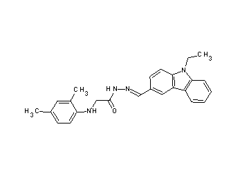 2-[(2,4-dimethylphenyl)amino]-N'-[(9-ethyl-9H-carbazol-3-yl)methylene]acetohydrazide (non-preferred name)