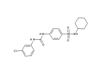 4-({[(3-chlorophenyl)amino]carbonyl}amino)-N-cyclohexylbenzenesulfonamide