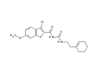 3-chloro-N-({[2-(1-cyclohexen-1-yl)ethyl]amino}carbonothioyl)-6-methoxy-1-benzothiophene-2-carboxamide