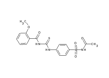 N-[({4-[(acetylamino)sulfonyl]phenyl}amino)carbonothioyl]-2-methoxybenzamide