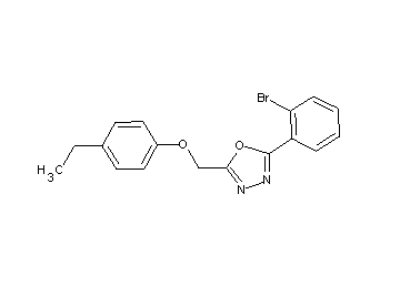 2-(2-bromophenyl)-5-[(4-ethylphenoxy)methyl]-1,3,4-oxadiazole