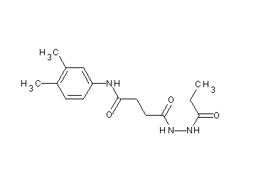 N-(3,4-dimethylphenyl)-4-oxo-4-(2-propionylhydrazino)butanamide