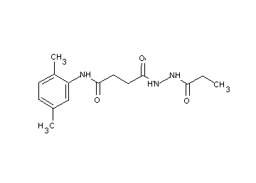 N-(2,5-dimethylphenyl)-4-oxo-4-(2-propionylhydrazino)butanamide