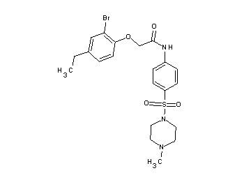 2-(2-bromo-4-ethylphenoxy)-N-{4-[(4-methyl-1-piperazinyl)sulfonyl]phenyl}acetamide