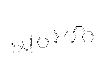 2-[(1-bromo-2-naphthyl)oxy]-N-{4-[(tert-butylamino)sulfonyl]phenyl}acetamide