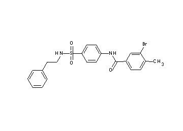 3-bromo-4-methyl-N-(4-{[(2-phenylethyl)amino]sulfonyl}phenyl)benzamide
