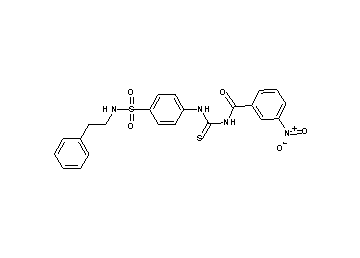 3-nitro-N-{[(4-{[(2-phenylethyl)amino]sulfonyl}phenyl)amino]carbonothioyl}benzamide
