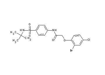 2-(2-bromo-4-chlorophenoxy)-N-{4-[(tert-butylamino)sulfonyl]phenyl}acetamide