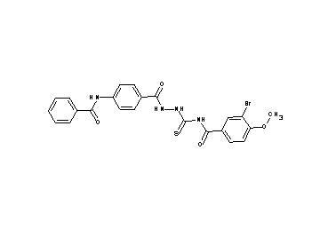 N-({2-[4-(benzoylamino)benzoyl]hydrazino}carbonothioyl)-3-bromo-4-methoxybenzamide