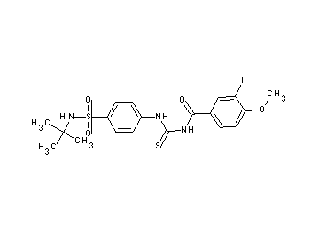 N-[({4-[(tert-butylamino)sulfonyl]phenyl}amino)carbonothioyl]-3-iodo-4-methoxybenzamide