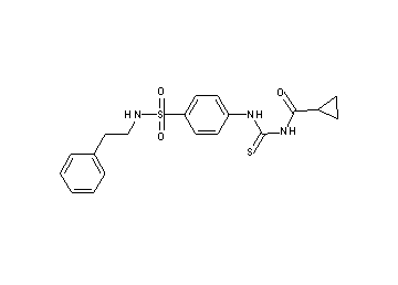 N-{[(4-{[(2-phenylethyl)amino]sulfonyl}phenyl)amino]carbonothioyl}cyclopropanecarboxamide