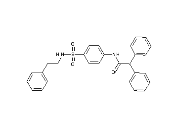 2,2-diphenyl-N-(4-{[(2-phenylethyl)amino]sulfonyl}phenyl)acetamide