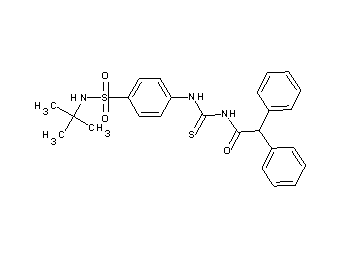 N-[({4-[(tert-butylamino)sulfonyl]phenyl}amino)carbonothioyl]-2,2-diphenylacetamide