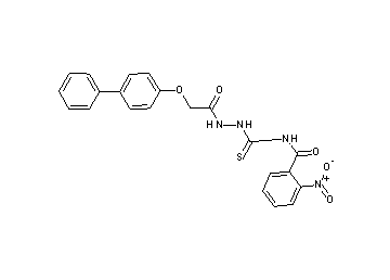 N-({2-[(4-biphenylyloxy)acetyl]hydrazino}carbonothioyl)-2-nitrobenzamide - Click Image to Close