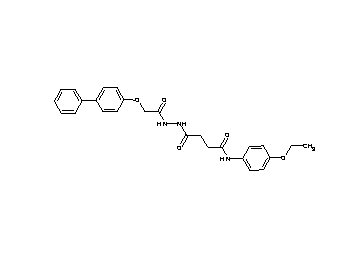 4-{2-[(4-biphenylyloxy)acetyl]hydrazino}-N-(4-ethoxyphenyl)-4-oxobutanamide