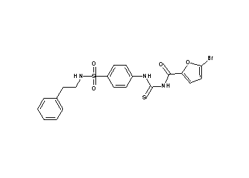 5-bromo-N-{[(4-{[(2-phenylethyl)amino]sulfonyl}phenyl)amino]carbonothioyl}-2-furamide