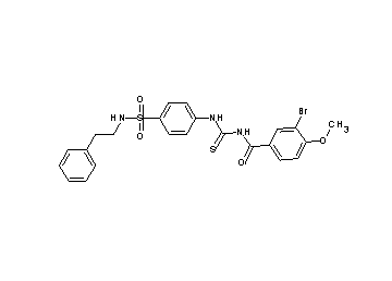 3-bromo-4-methoxy-N-{[(4-{[(2-phenylethyl)amino]sulfonyl}phenyl)amino]carbonothioyl}benzamide