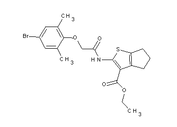 ethyl 2-{[(4-bromo-2,6-dimethylphenoxy)acetyl]amino}-5,6-dihydro-4H-cyclopenta[b]thiophene-3-carboxylate