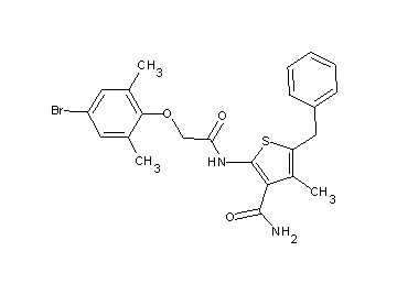 5-benzyl-2-{[(4-bromo-2,6-dimethylphenoxy)acetyl]amino}-4-methyl-3-thiophenecarboxamide